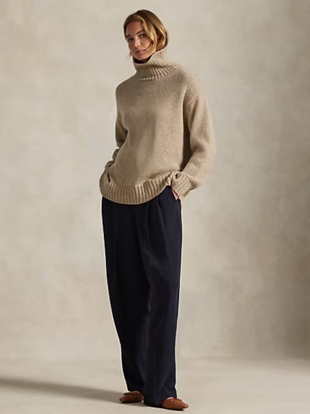 Polo Ralph Lauren Turtleneck Wool Cashmere Blend Sweater Small - Picture 4 of 6